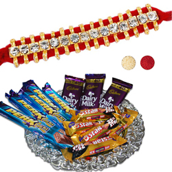 Rakhi - SR-9160 -432(Single Rakhi), Choco Thali - RC02
